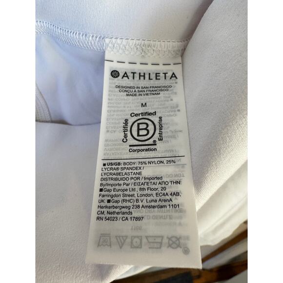 ATHLETA Salutation Stash High Rise 14 1/2 Skort White Size Medium Pockets Active - Picture 12 of 14